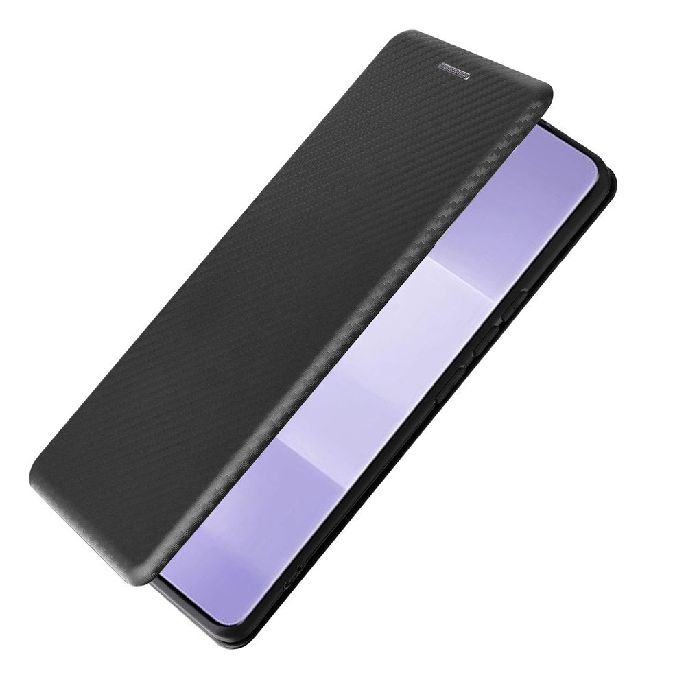 For Xiaomi Civi 3 5G Anti-Scratch Leather Phone Stand Case Carbon Fiber Texture Cover with Card Holder