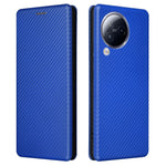For Xiaomi Civi 3 5G Anti-Scratch Leather Phone Stand Case Carbon Fiber Texture Cover with Card Holder