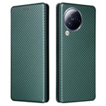 For Xiaomi Civi 3 5G Anti-Scratch Leather Phone Stand Case Carbon Fiber Texture Cover with Card Holder