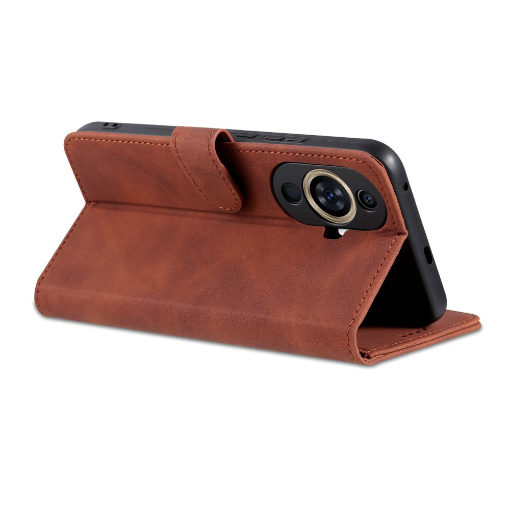 AZNS For Huawei nova 11 / nova 12s 4G / nova 12 Lite 4G Cell Phone Cover Stand Wallet PU Leather Phone Case