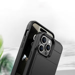 Til iPhone 15 Pro Skydbart Kortholder Cover Anti-fald PC+TPU Telefoncover