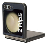 For Samsung Galaxy Z Flip5 5G PU Leather+PC Back Cover Ultra Thin Lychee Texture Card Slot Phone Case