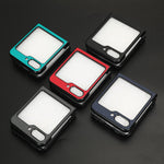 For Samsung Galaxy Z Flip5 5G PU Leather+PC Back Cover Ultra Thin Lychee Texture Card Slot Phone Case