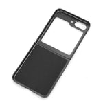 For Samsung Galaxy Z Flip5 5G PU Leather + Hard PC Phone Case Stitching Lines Shockproof Cover