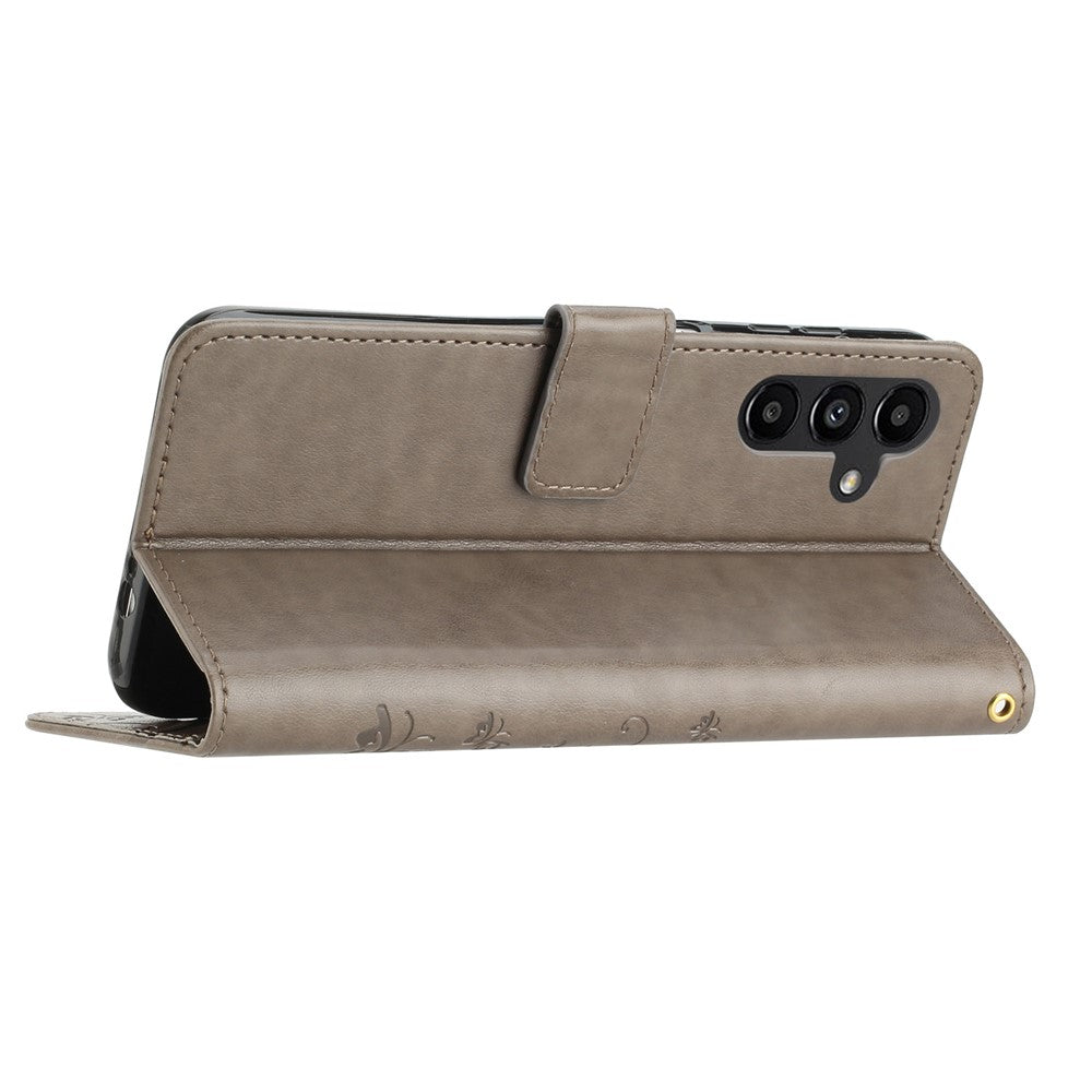 Til Samsung Galaxy M54 5G / F54 5G Telefoncover Præget Sommerfugle PU Læderpungcover Stand med Rem
