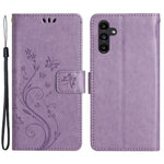 Til Samsung Galaxy M54 5G / F54 5G Telefoncover Præget Sommerfugle PU Læderpungcover Stand med Rem