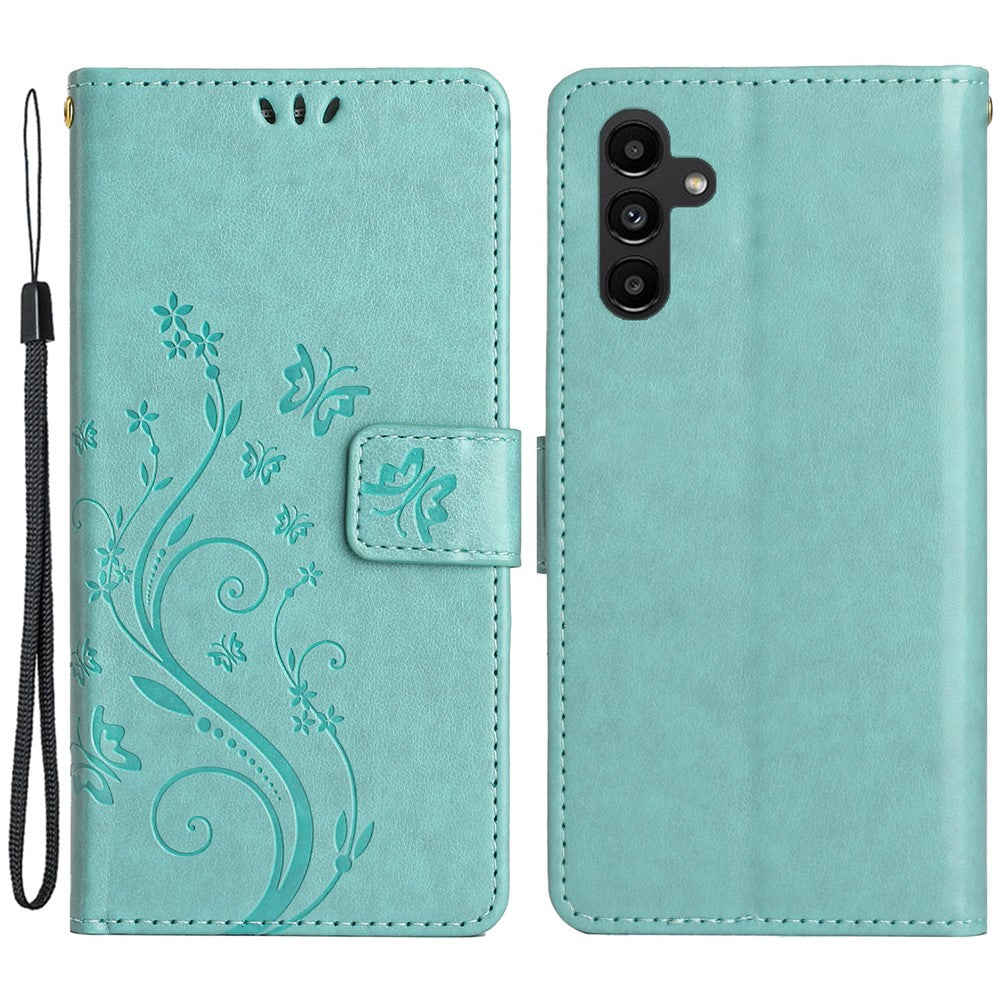 Til Samsung Galaxy M54 5G / F54 5G Telefoncover Præget Sommerfugle PU Læderpungcover Stand med Rem