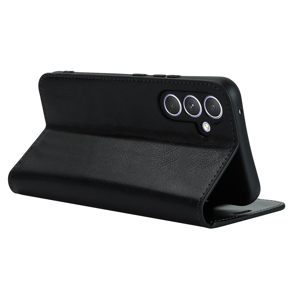 Stand Wallet for Samsung Galaxy A54 5G Crazy Horse Texture Genuine Cow Leather Cover Phone Case