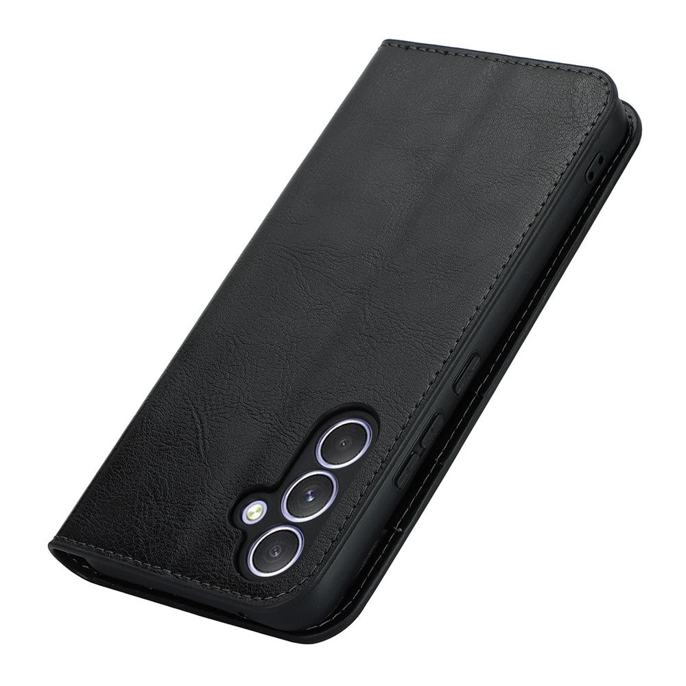Stand Wallet for Samsung Galaxy A54 5G Crazy Horse Texture Genuine Cow Leather Cover Phone Case