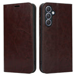 Stand Wallet for Samsung Galaxy A54 5G Crazy Horse Texture Genuine Cow Leather Cover Phone Case
