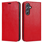 Stand Wallet for Samsung Galaxy A54 5G Crazy Horse Texture Genuine Cow Leather Cover Phone Case