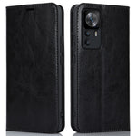 Xiaomi 12T 5G / 12T Pro 5G / Redmi K50 Ultra-mobilcover med Crazy Horse-tekstur, ægte koskindslæder, stander og pung