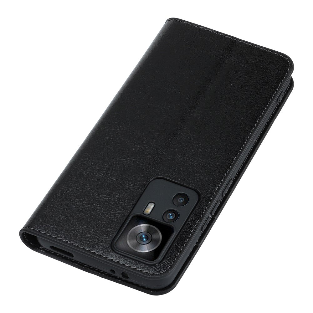 Xiaomi 12T 5G / 12T Pro 5G / Redmi K50 Ultra-mobilcover med Crazy Horse-tekstur, ægte koskindslæder, stander og pung