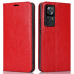 Xiaomi 12T 5G / 12T Pro 5G / Redmi K50 Ultra-mobilcover med Crazy Horse-tekstur, ægte koskindslæder, stander og pung