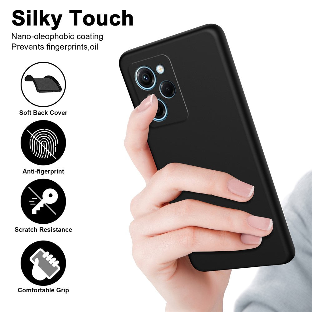 For Xiaomi Redmi Note 12 Pro Speed 5G / Poco X5 Pro 5G 2.2mm Rubberized TPU Case Fiber Lining Phone Cover