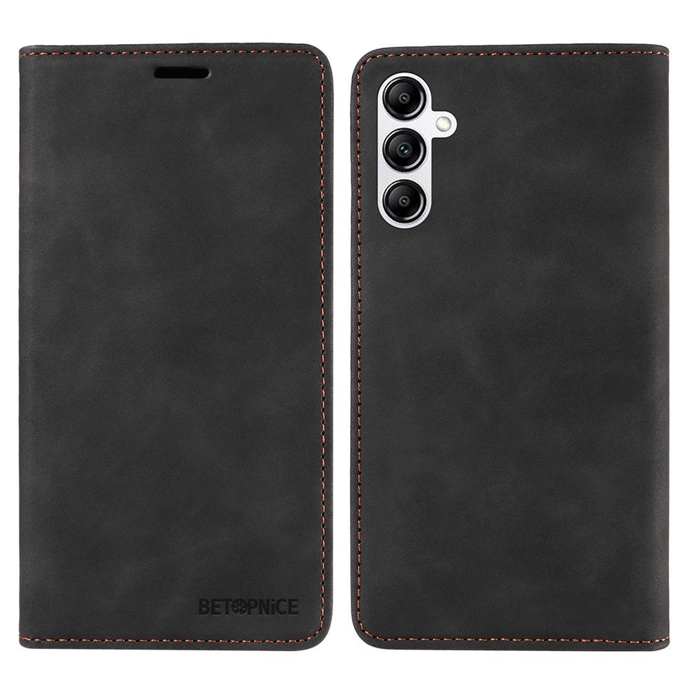 BETOPNICE 003 För Samsung Galaxy A14 4G / 5G mobilstativ Stötsäker Plånbok RFID-blockerande PU-läderfodral