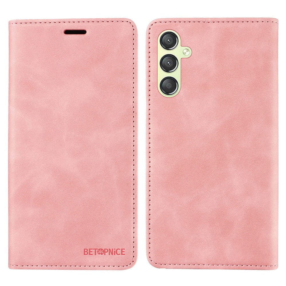 BETOPNICE 003 For Samsung Galaxy A24 4G (162.1 x 77.6 x 8.3mm) RFID Blocking PU Leather Stand Cover Shockproof Wallet Cell Phone Case