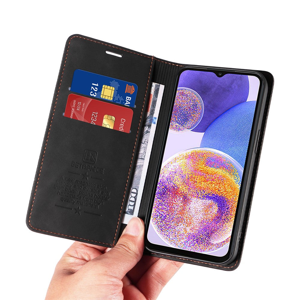 BETOPNICE 003 Til Samsung Galaxy A53 5G Telefoncover PU Læder Stativcover RFID Blokerende Pung Telefonskal