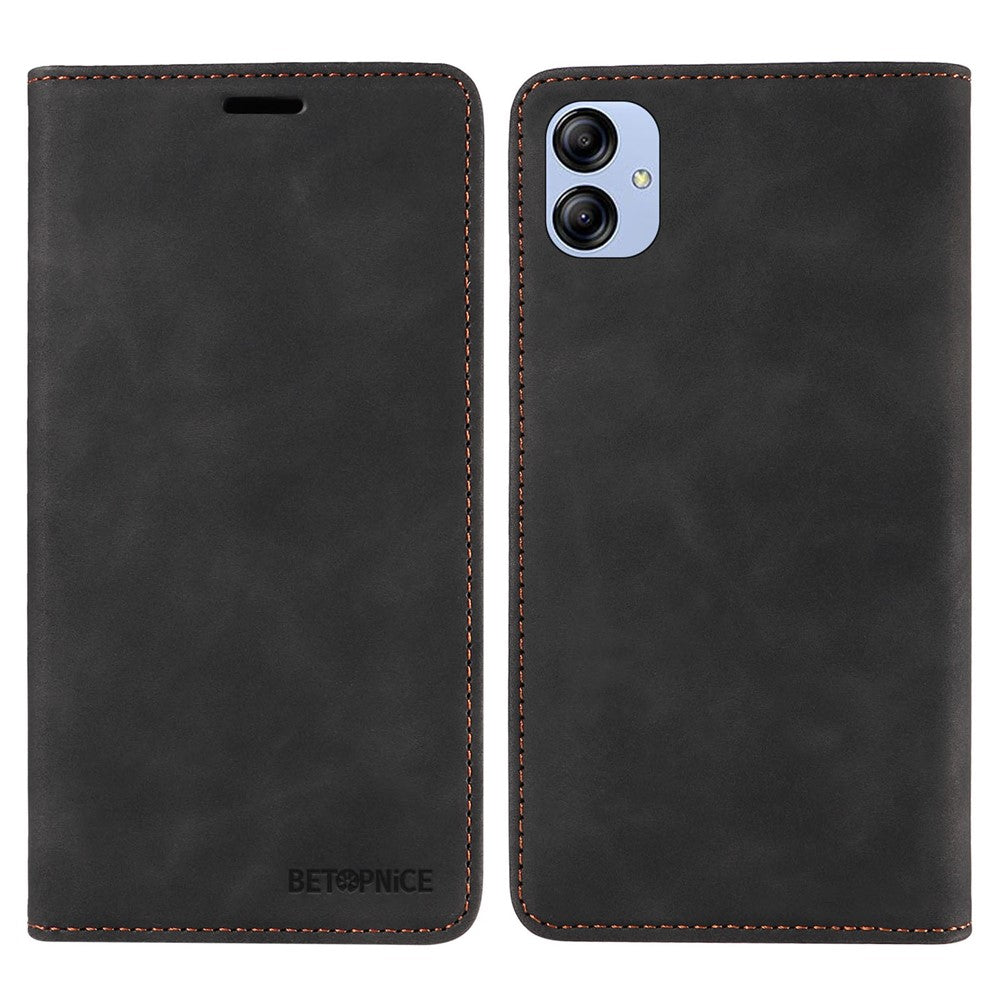 BETOPNICE 003 Til Samsung Galaxy A04e 4G / F04 4G / M04 4G Pung Etui RFID Blokerende PU Læder Stand Cover