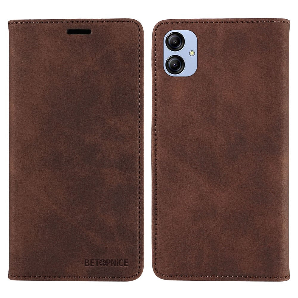 BETOPNICE 003 Til Samsung Galaxy A04e 4G / F04 4G / M04 4G Pung Etui RFID Blokerende PU Læder Stand Cover