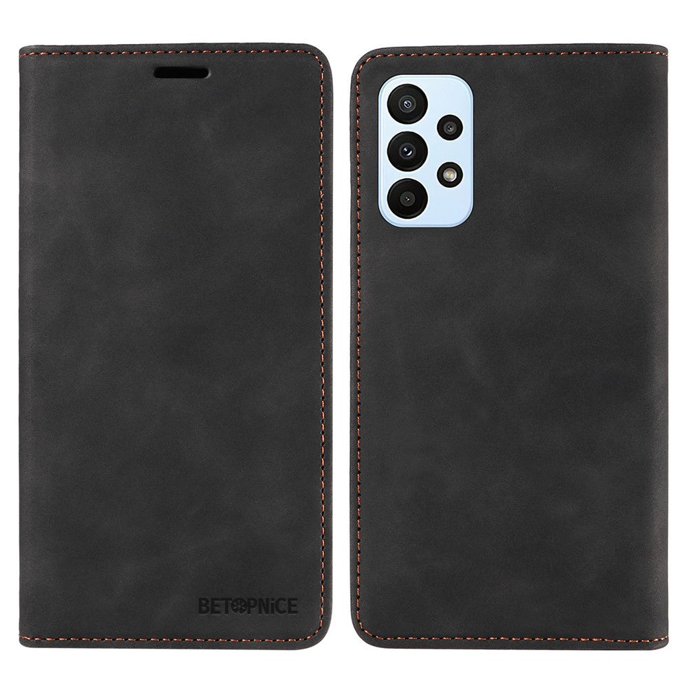 BETOPNICE 003 til Samsung Galaxy A33 5G Slim-Fit Telefoncover PU Læder Stand Cover RFID Blokerende Pung Telefonetui