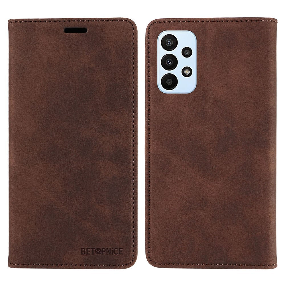 BETOPNICE 003 til Samsung Galaxy A33 5G Slim-Fit Telefoncover PU Læder Stand Cover RFID Blokerende Pung Telefonetui