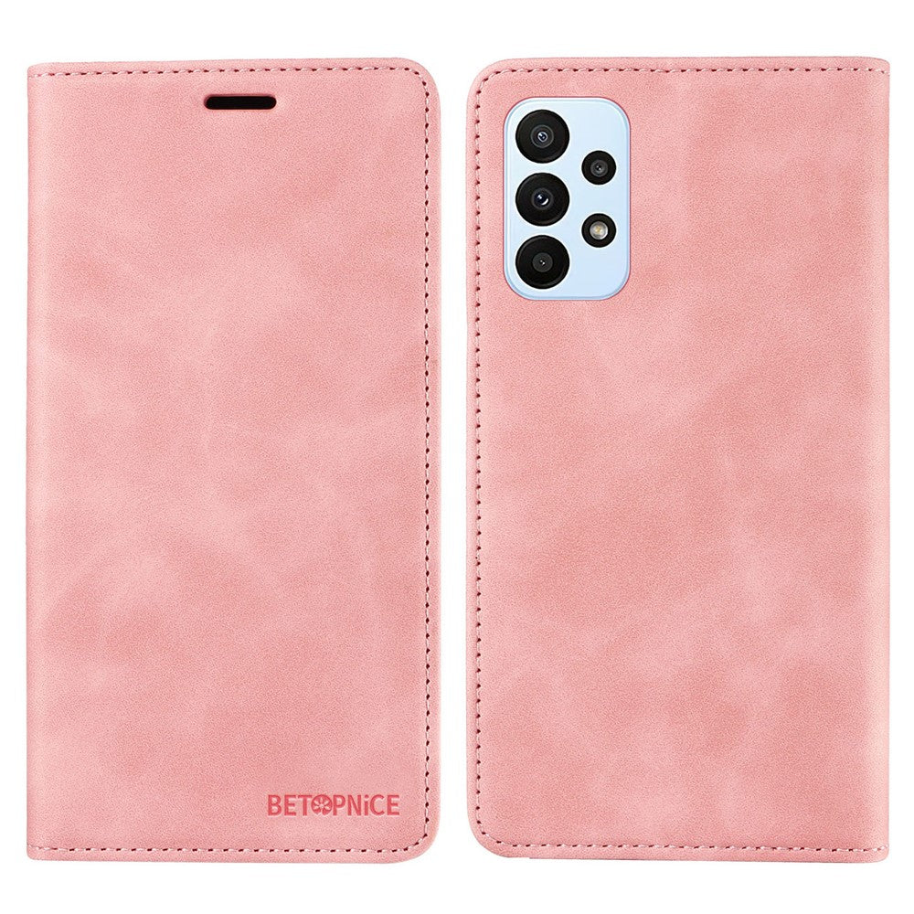 BETOPNICE 003 til Samsung Galaxy A33 5G Slim-Fit Telefoncover PU Læder Stand Cover RFID Blokerende Pung Telefonetui
