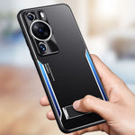 Huawei P60 Pro Stativ Mobilskal TPU + Aluminiumlegering Fallskyddande Mobilskal