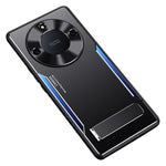 For Honor X40 5G TPU + Aluminium Alloy Anti-drop Phone Case Kickstand Back Cover