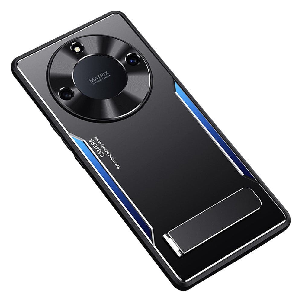 For Honor X40 5G TPU + Aluminium Alloy Anti-drop Phone Case Kickstand Back Cover