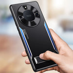 For Honor X40 5G TPU + Aluminium Alloy Anti-drop Phone Case Kickstand Back Cover
