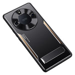 For Honor X40 5G TPU + Aluminium Alloy Anti-drop Phone Case Kickstand Back Cover