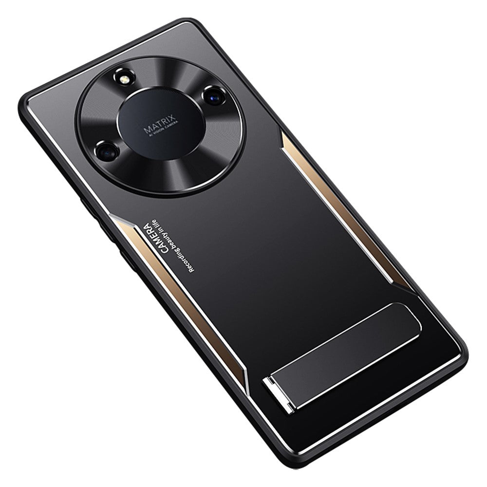 For Honor X40 5G TPU + Aluminium Alloy Anti-drop Phone Case Kickstand Back Cover