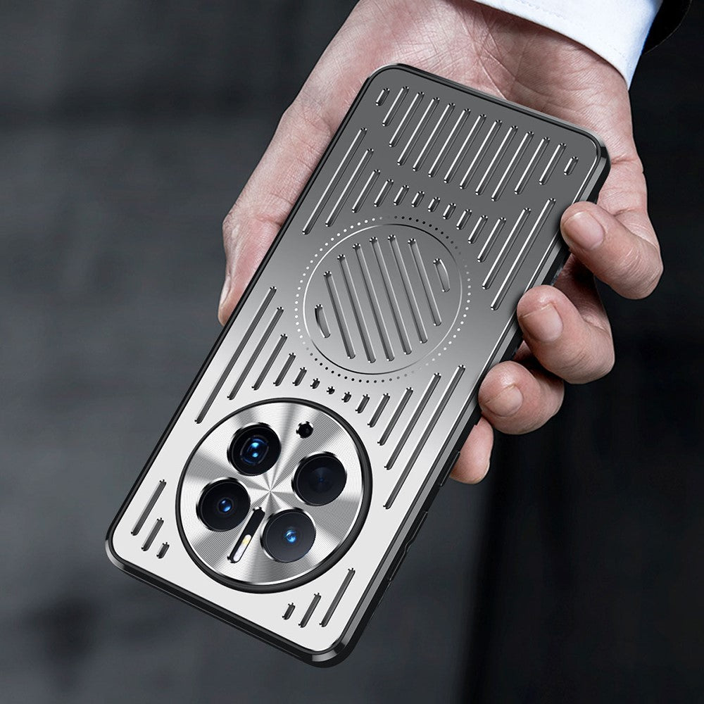 Mobilskal för Huawei Mate 50 Pro 4G, ihåligt värmeavledande TPU- och aluminiumlegeringsbakstycke
