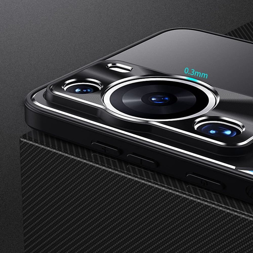 For Huawei P60 Pro Shockproof Back Case Aluminium Alloy+TPU Phone Cover