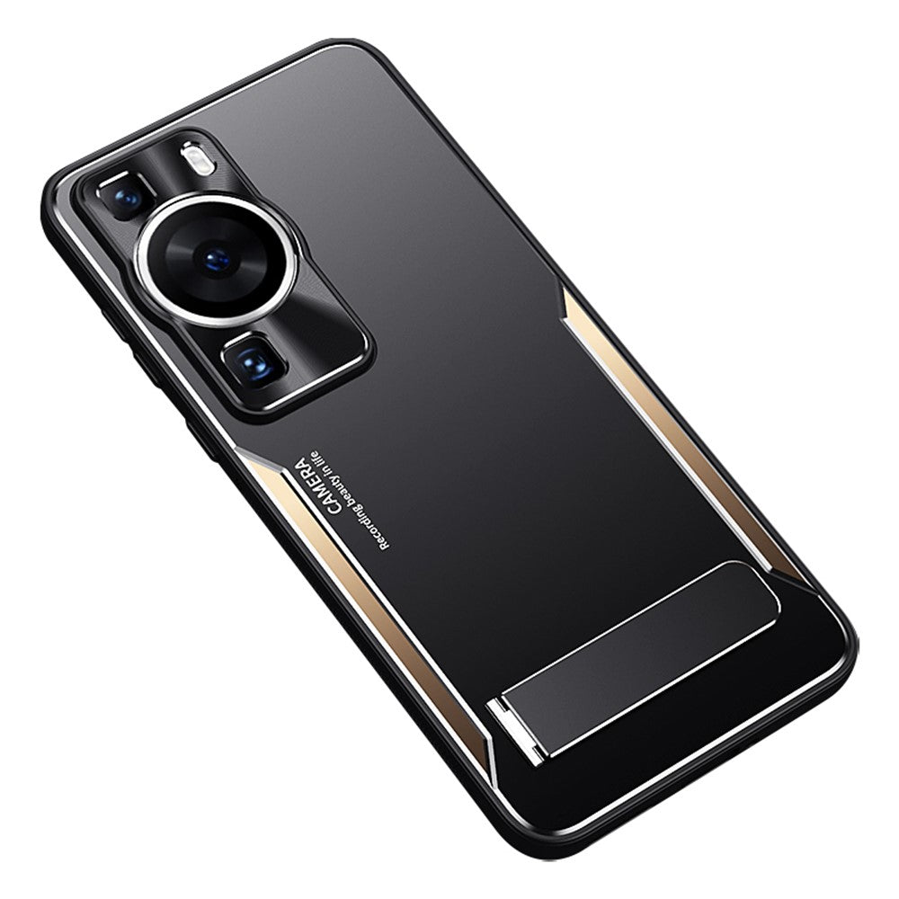 Huawei P60 Hopfällbart Stativ mobilskal TPU+Aluminiumlegering Reptåligt Skydd