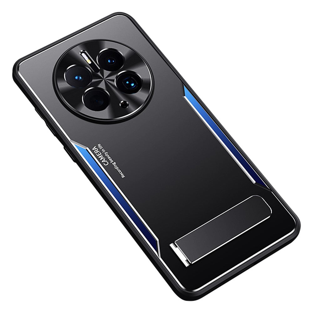 For Huawei Mate 50 Pro 4G TPU+Aluminium Alloy Kickstand Phone Case Shockproof Back Cover