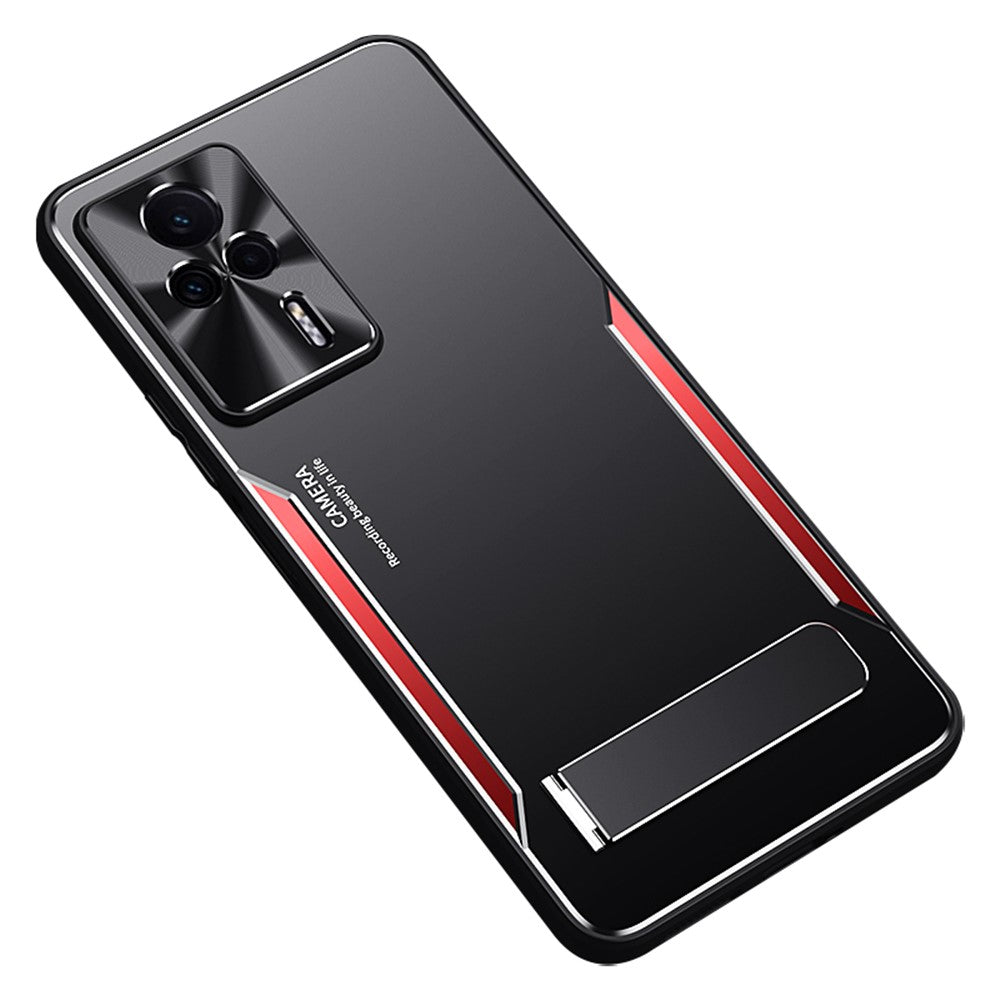 For Xiaomi Redmi K60E 5G Kickstand Phone Case TPU+Aluminium Alloy Anti-fall Cover