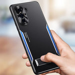 For Huawei nova 10 Pro 4G TPU+Aluminium Alloy Anti-fall Cover Folding Kickstand Phone Case