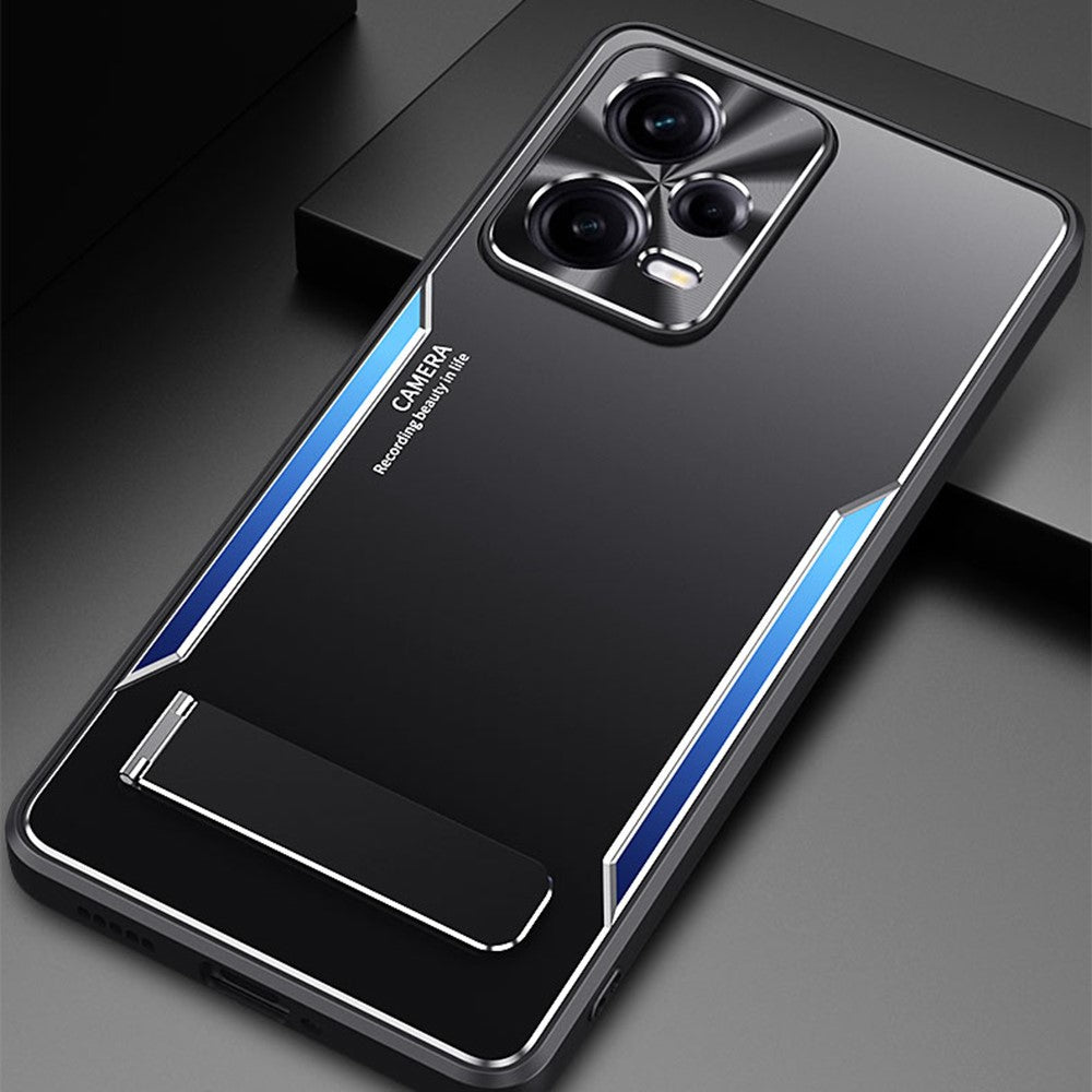 Xiaomi Redmi Note 12 Pro 5G Stativ Fallsäkert Skal TPU+Aluminiumlegering mobilskal