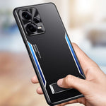 For Xiaomi Redmi Note 12 Pro 5G Kickstand Drop-proof Case TPU+Aluminium Alloy Phone Cover