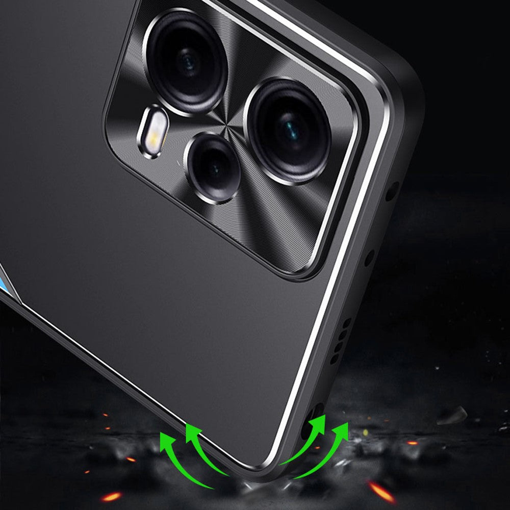 For Xiaomi Redmi Note 12 Pro 5G Kickstand Drop-proof Case TPU+Aluminium Alloy Phone Cover