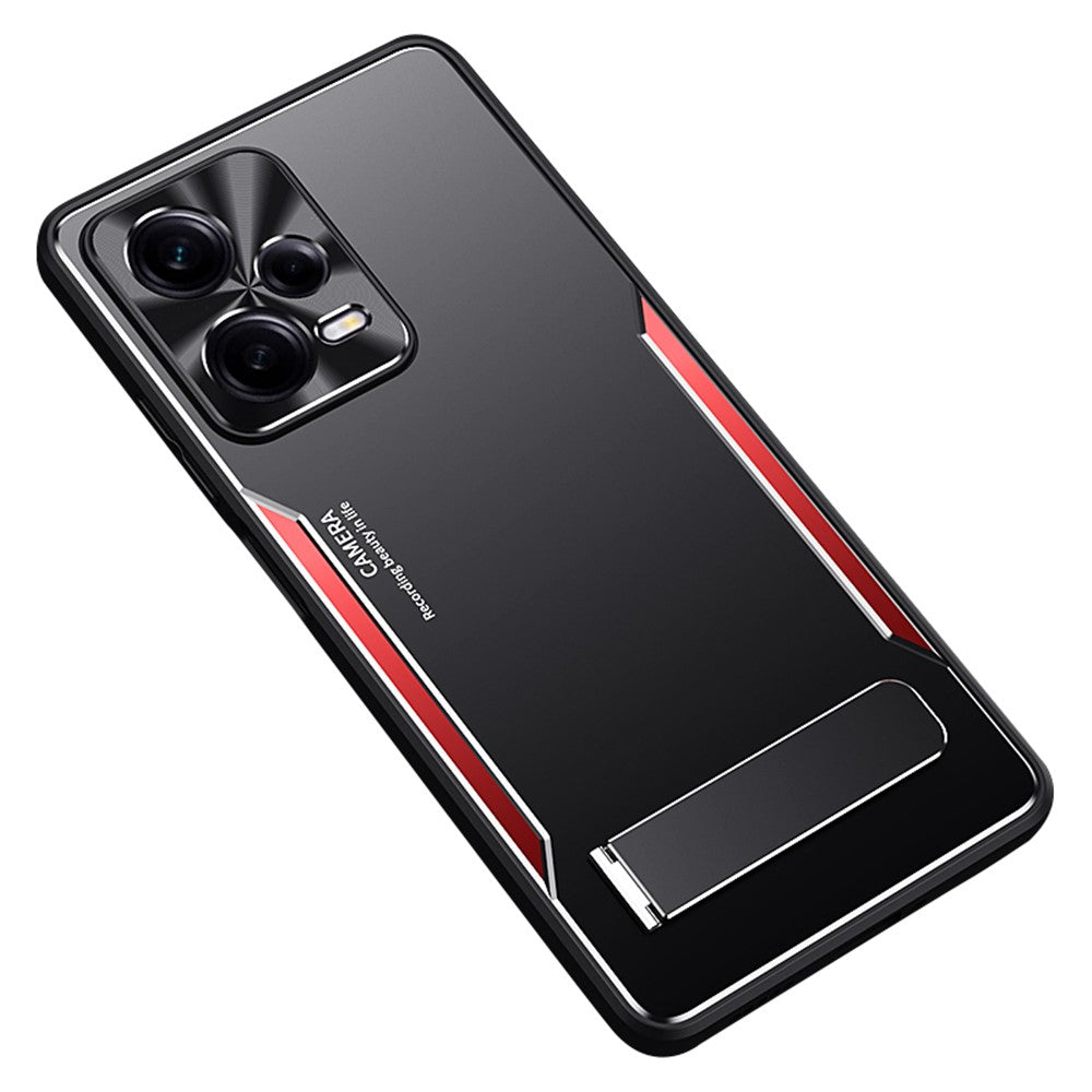 For Xiaomi Redmi Note 12 Pro 5G Kickstand Drop-proof Case TPU+Aluminium Alloy Phone Cover