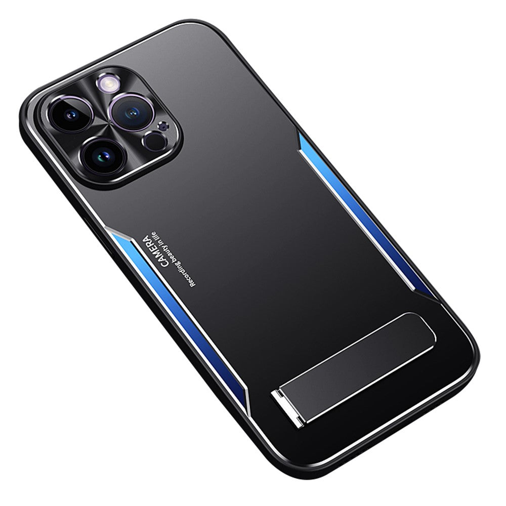 Cell Phone Case For iPhone 12 Pro , TPU + Aluminium Alloy Phone Cover Shell with Kickstand