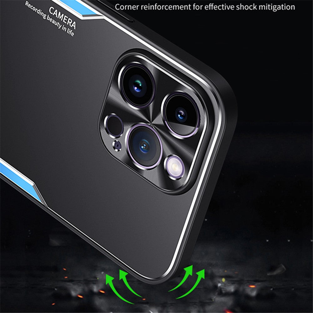 Cell Phone Case For iPhone 12 Pro , TPU + Aluminium Alloy Phone Cover Shell with Kickstand