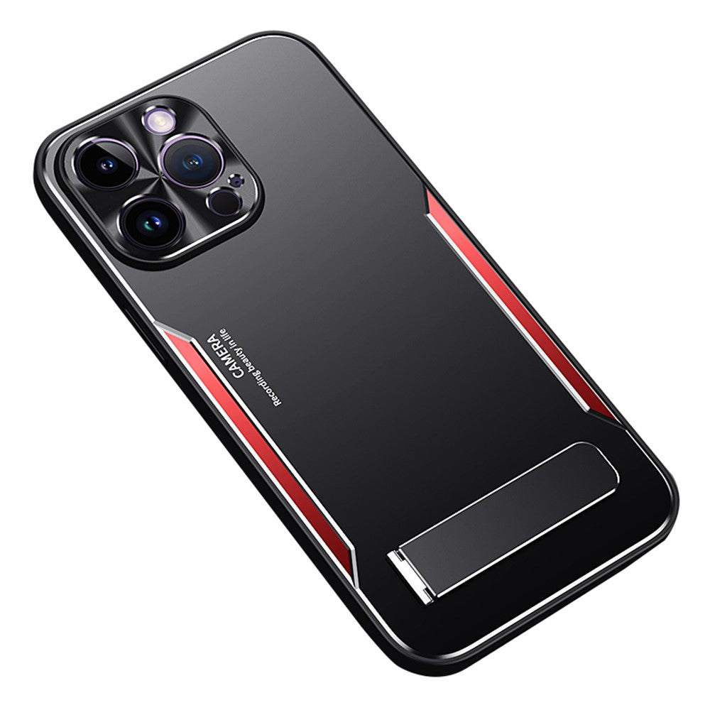 Cell Phone Case For iPhone 12 Pro , TPU + Aluminium Alloy Phone Cover Shell with Kickstand