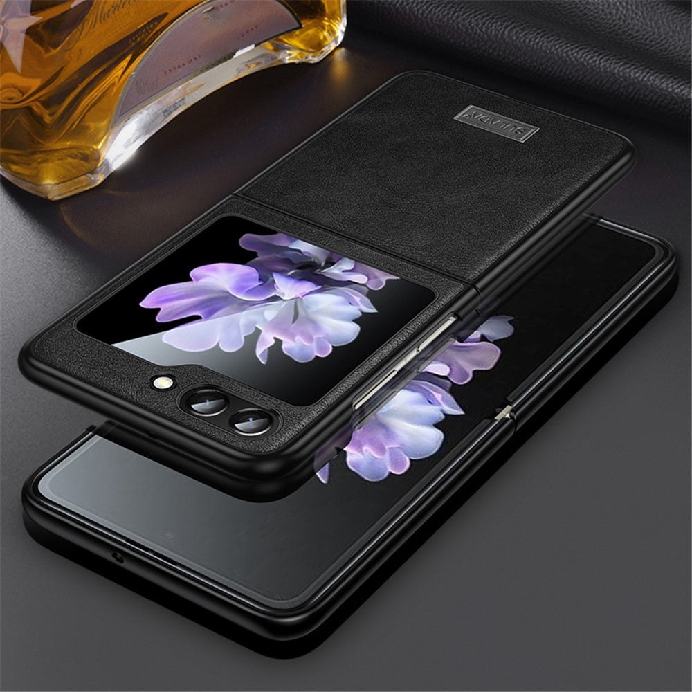 SULADA Til Samsung Galaxy Z Flip5 5G Ridsefri telefoncover PU-læderbelagt TPU-etui