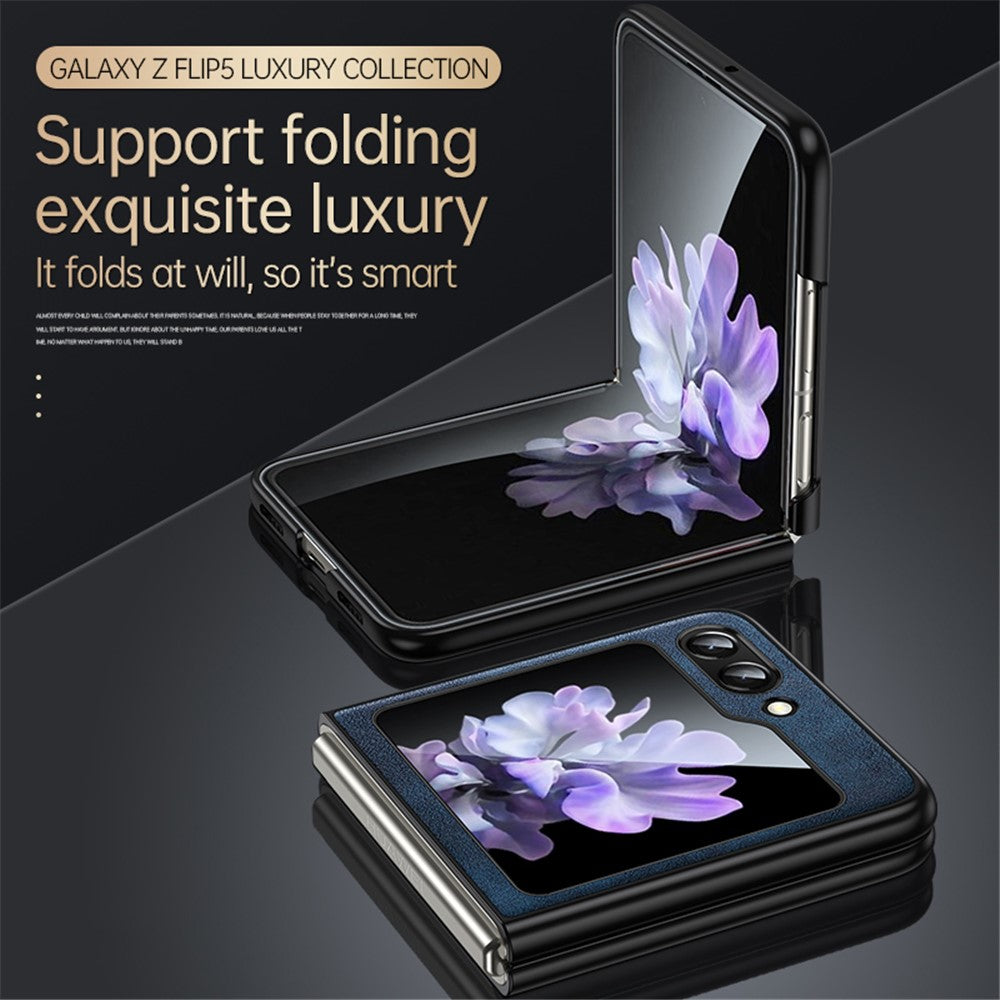 SULADA Til Samsung Galaxy Z Flip5 5G Ridsefri telefoncover PU-læderbelagt TPU-etui