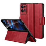SULADA For Oppo Find N2 5G PU Leather+Hard PC Phone Case Stand Shockproof Cover