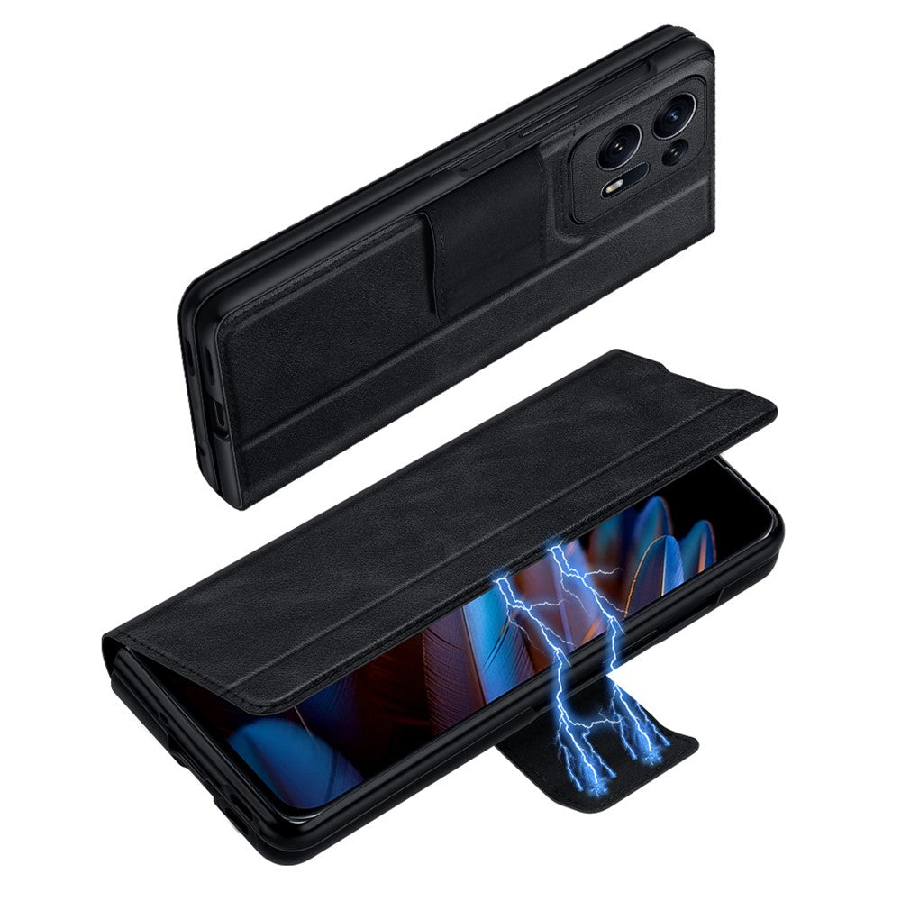 SULADA For Oppo Find N2 5G PU Leather+Hard PC Phone Case Stand Shockproof Cover